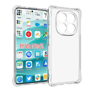 『全面保護』Redmi Note 14 Pro 5G ケース Redmi Note 14 Pro 5G 用の 保護カバー 薄型 TPU材質 『四隅がエアクッション構造』 耐衝撃 ケース スマホケース 黄変防止/滑り止め/擦り傷防止/柔軟/光沢感/軽