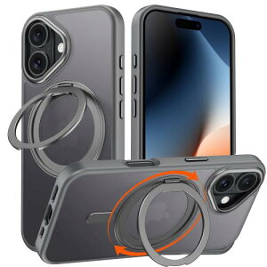 iPhone 16 Kp P[X MagsafeΉ ACtH16 Jo[ 360°]X^h Uovon X}zP[X ACz16 gуP[X CX[d ԍڃz_[ Ή Xgbvt  wh~ ?h~ 