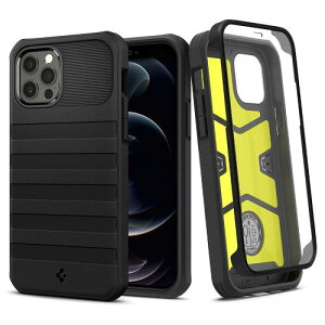 Spigen n18N̋Zp iPhone 12 Pro P[X iPhone 12 P[X [P[X+KXtB] ČRMILKi擾 ϏՌ Ow\ Jی h~ Ռz WIEA[}[ ACS02951 (ubN)
