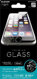 ELECOM iPhone 6s Plus/6 Plus �t���ی�K���X�t�B���� [3D touch �ō��d�x9H �ɔ�0.2mm ���E���h�G�b�W���H ��U�h�~�݌v] PM-A15LFLGG02