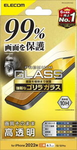 �G���R�� iPhone 16e / 14 / 13 / 13 Pro �K���X�t�B���� �t���J�o�[��99% �����K���X �S���� ���^ 0.21mm �\�ʍd�x10H �w��h�~ ��U�h�~ �G�A�[���X ���� PM-A22AFLKGO