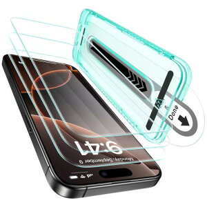 3�X�e�b�v�ESGS�F��ESR iPhone 16 Pro Max �K���X�t�B���� 3�� ��phone16promax �K���X�t�B���� �T���T�� ���Ȃ� 9H�d�x �ی�t�B���� �����K���X ���N���A HD�����ߗ� �w��h�~ ���ȒP�\��t�� �t�B�b�g