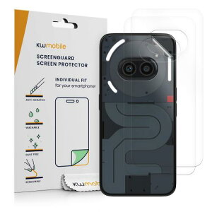 kwmobile Nothing Phone 2a / Phone 2a Plus対応 背面 3x 保護 フィルム - 傷 指紋 防止 プロテクター セット 対応