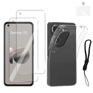 2Zbg Zenfone 10 AI2302 p KX tB + P[X Jo[ NA tی tB dx9H {fވɎq ϏՌ + S Jo[ TPU ϏՌ ^ Zenfone 10