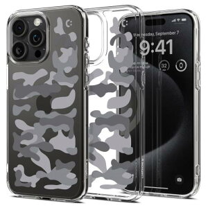 Spigen �R���{���[�V���� iPhone 15 Pro Max �P�[�X ������ MagSafe�Ή� �ČRMIL�K�i �E���g���E�n�C�u���b�h ACS07566-XI11131 (�N���X�^���E�N���A/�~���^���[�L�����[�u���b�N)
