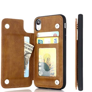 Anrek�݊��� Apple iPhone XR �p �P�[�X �蒠�^�i���g���u���E���j�A�C�t�H��xr 6.1�C���` ���� PU�v ���΋z�� �|�P�b �Ў葀��w�� IC �J�[�h ���[ ���u���@�\ �P�[�X �A�b�v��iphonexr ������