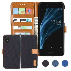 Anrek AQUOS senselite SH-M05/SH-01K/SHV40/basic/702SH �Ή� SHARP �f�j���ޗ� �蒠�P�[�X (�u���b�N) �Z���X ���C�g �P�[�X �J�o�[ �蒠�^ �J�[�h���[ �X�}�z�P�[�X ���z�^ �ی�P�[�Xshv40 BLACK