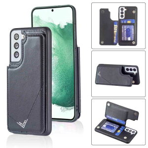 Anrek�݊��� SAMSUNG Galaxy S22 Plus 5G �p �V�^ �w�� �J�[�h�P�[�X(�u���b�N)�M�����N�V�[s22�v���X �X�}�z�P�[�X �J�[�h���[ ���u���@�\ �g�уJ�o�[ �T���X��s22+ BLACK