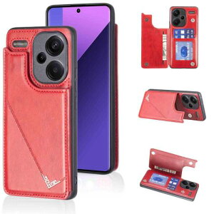 Anrek�݊��� XIAOMI Redmi Note 13 Pro Plus 5G �p �V�^ �w�� �J�[�h�P�[�X(���b�h) �V���I�~ ���b�h�~�[13�v�� �v���X 5g �X�}�z�P�[�X �J�[�h���[ ���u���@�\ �g�уJ�o�[ �V���I�~note13pro+ RED