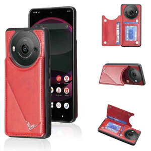 Anrek�݊��� SHARP AQUOS R8 Pro/docomo SH-51D / SoftBank A301SH �p �V�^ �w�� �J�[�h�P�[�X�i���b�h) �A�N�I�Xr8�v�� �X�}�z�P�[�X �J�[�h���[ ���u���@�\ �g�уJ�o�[ �V���[�vr8pro RED