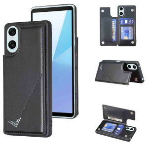 Anrek�݊��� SONY Xperia10 VI/SOG14 au/SO-52E docomo/XQ-ES44 SoftBank �p �V�^ �w�� �J�[�h�P�[�X�i�u���b�N�j�G�N�X�y���A10vi �X�}�z�P�[�X �J�[�h���[ ���u���@�\ �g�уJ�o�[ �\�j�[xperia10vi BLACK