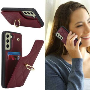 Cavor Galaxy S21 FE 5G �蒠�^ �P�[�X�w�ʃ|�P�b�g�t��Galaxy S21 FE ���z�^�P�[�X Galaxy S21 FE �X�}�z�P�[�X �J�[�h�|�P�b�g Galaxy S21 FE �蒠�^�P�[�X�㉺�JGalaxy S21 FE �g�уP�[�XGalaxy S21 FE case �J�[�h��