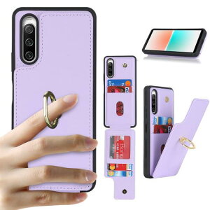 Cavor Xperia 10 iv docomo SO-52C au SOG07 softbank A202SO UQmobile ケース背面ポケット付きXperia 10 iv手帳型ケースSカードポケット上下開Xperia 10 iv 携帯ケースRFID機能薄型 落下防止Xperia 10 iv 財布型ケースSO-52C