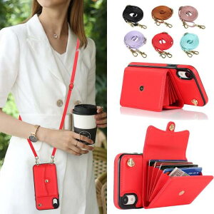 Cavor �蒠�^�P�[�X�p�� iPhone XR�P�[�X�V�����_�[ ���|�� �񂩂� �΂߂��� �V�����_�[�J�[�h���[RFID�@�\���z�^CASE���|����|��wallet �g�щ� ���C�@�\�N���X�{�f�B���u -���b�h