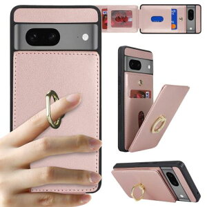 Cavor Pixel 7ケース 背面ポケット付きPixel 7ケース 手帳型 Pixel 7 手帳型ケース 上下開折りたたみPixel 7 携帯ケースRFID機能軽量 Qi急速充電対応360°回転リング Pixel 7 財布型 case カード収納360°回転