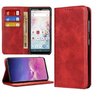 Galaxy S24 FE スマホケース 手帳型 ギャラクシーS24 FE 携帯カバー Galaxy S24 FE ケース 手帳型 内蔵マグネットPU皮革 財布型 カード収納 スタンド機能-レッド