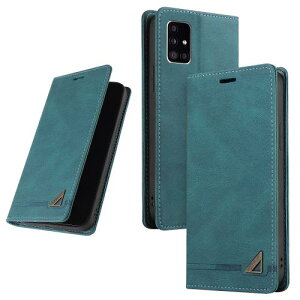 UnivoColors Galaxy A51 5G (SC-54A) 手帳型ケース 高級合皮 スタンド機能 カード収納 マグネット式 TPUソフトカバー 全面保護 カメラ保護 衝撃吸収 RFIDブロッキング おしゃれ カバー(青緑)