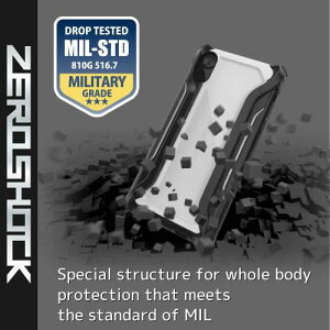 �G���R�� iPhone X �P�[�X �J�o�[ �Ռ��z�� �������̏Ռ�����{�̂���� ZEROSHOCK Alpha �A���t�@�[GEL�g�p�̃n�C�G���h���f�� �Ռ��z�� �t�B�����t �z���C�g PM-A17XZEROHWH