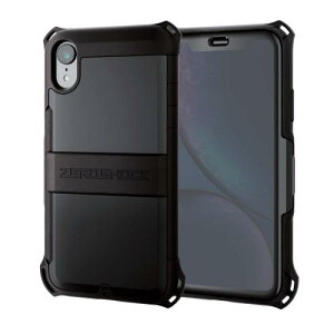 �G���R�� iPhone XR �P�[�X �Ռ��z�� ZEROSHOCK �N���A�t���b�v�t��