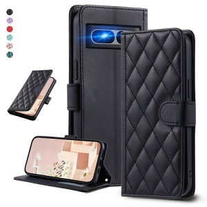 UnivoColors Google Pixel 7 Pro �L���e�B�O���U�[�� �蒠�^�P�[�X �G���K���g ����PU �}�O�l�b�g�J�� �J�[�h���[�@�\ �X�^���h�@�\ �t���S�ʕی� �����Y�ی� �X�g���b�v�t��(�u���b�N)