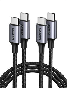 UGREEN USB Type C �P�[�u�� PD�Ή� 60W �}���[�d iPhone �[�d�P�[�u�� �^�C�vC USB�P�[�u�� �������� �f���h�~ 17/16/15�V���[�Y MacBook Pro/Air iPad Pro Galaxy Xperia�e��Ή� 2�{�Z�b�g 1M 2M 0.5M 3M to