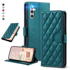 UnivoColors Galaxy S24 FE (SM-S721Q/SCG30) �L���e�B���O���U�[�� �蒠�^�P�[�X �G���K���g ����PU �}�O�l�b�g�J�� �J�[�h���[�@�\ �X�^���h�@�\ �t���S�ʕی� �����Y�ی� �X�g���b�v�t��(�O���[��)