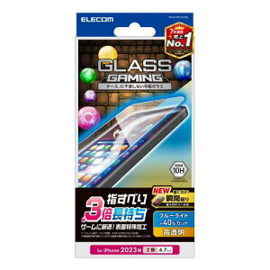 �G���R�� iPhone15 Plus �K���X�t�B���� �Q�[������ �Q�[�~���O �w���ׂ�3�{������ �d�x10H �\�t���c�[���t�� �N���A PM-A23BFLGGE
