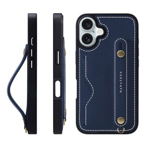 HANATORA for iPhone 16Plus �P�[�X �{�v �ϏՌ� �w�ʃx���g �J�[�h�|�P�b�g �X�}�z�P�[�X �X�}�z �X�^���h�@�\ �l�b�N �X�g���b�v �t�� �G���{�X���U�[ �M�t�g �}�O�l�b�g�Ȃ� �l�C�r�[ NCGH-16Plus-Navy
