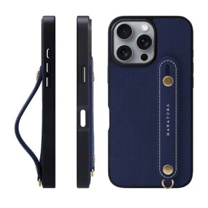 HANATORA for iPhone 16ProMax �P�[�X �{�v �ϏՌ� �w�ʃx���g �X�}�z�P�[�X �X�}�z �X�^���h�@�\ �l�b�N �X�g���b�v �t�� �G���{�X���U�[ �M�t�g �}�O�l�b�g�Ȃ� �l�C�r�[ NGH-16ProMax-Navy