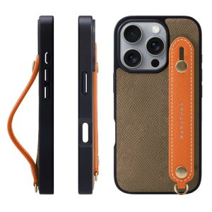 HANATORA for iPhone 16Pro �P�[�X �{�v �ϏՌ� �w�ʃx���g �X�}�z�P�[�X �X�}�z �X�^���h�@�\ �l�b�N �X�g���b�v �t�� �G���{�X���U�[ �M�t�g �}�O�l�b�g�Ȃ� �g�[�v+�I�����W NGH-16Pro-Taupe-OG