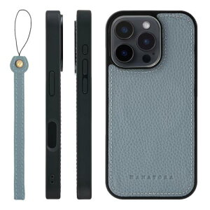 HANATORA for iPhone 16Pro �P�[�X ���͉��P MagSafe �Ή� �{�v �ϏՌ� �o���p�[�^ �X�}�z�P�[�X �X�}�z �X�g���b�v �t�� �V�������N���U�[ �M�t�g �}�O�Z�[�t�Ή� �u���[�O���[ UMSGZ-16Pro-BlueGray
