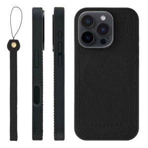 HANATORA for iPhone 16Pro �P�[�X ���͉��P MagSafe �Ή� �{�v �ϏՌ� �o���p�[�^ �X�}�z�P�[�X �X�}�z �X�g���b�v �t�� �V�������N���U�[ �M�t�g �}�O�Z�[�t�Ή� �u���b�N UMSGZ-16Pro-Black
