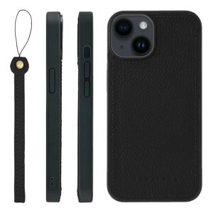 HANATORA for iPhone 14 �P�[�X ���͉��P MagSafe �Ή� �{�v �ϏՌ� �o���p�[�^ �X�}�z�P�[�X �X�}�z �X�g���b�v �t�� �V�������N���U�[ �M�t�g �}�O�Z�[�t�Ή� �u���b�N UMSGZ-14-Black