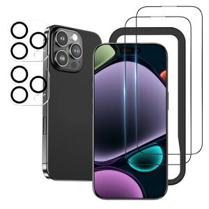 NIMASO KXtB (2) + JtB (2) iPhone 16 pro p KX  SʕیtB KChgt Jی YJo[ dx9H ϏՌ z wh~ ACtH 16