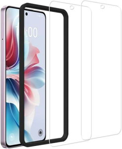 KPNS Oppo Reno 11a ガラスフィルム2枚セットガイド枠付き 日本素材製 強化ガラス OPPO Reno11 A 用 ガラスフィルム カバー 保護フィルム