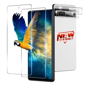 2+2枚セット 対応 Google Pixel 6A ガラスフィルム 2枚 + レンズ保護 2枚 指紋認証 用 ピクセル6a フィルム 強化ガラス ケース 硬度9H 日本旭硝子製 用 Pixel 6A 保護フィルム キズ防止 耐衝撃 飛散防止