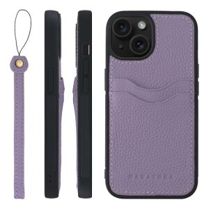 HANATORA for iPhone 15 �P�[�X �{�v �ϏՌ� �o���p�[�^ �X�}�z�P�[�X �X�}�z �X�g���b�v �t�� �V�������N���U�[ �M�t�g �p�[�v�� CPGGZ-15-Purple