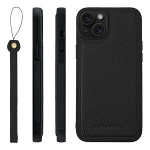 HANATORA for iPhone 15Plus �P�[�X �{�v �ϏՌ� �o���p�[�^ �X�}�z�P�[�X �X�}�z �X�g���b�v �t�� �V�������N���U�[ �M�t�g �u���b�N SPGGZ-15Plus-Black