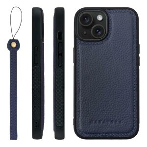 HANATORA for iPhone 15 �P�[�X �{�v �ϏՌ� �o���p�[�^ �X�}�z�P�[�X �X�}�z �X�g���b�v �t�� �V�������N���U�[ �M�t�g �l�C�r�[ SPGGZ-15-Navy