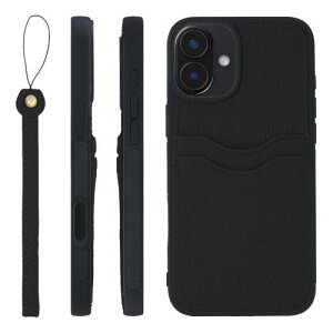 HANATORA for iPhone 16Plus �P�[�X �{�v �ϏՌ� �o���p�[�^ �X�}�z�P�[�X �X�}�z �X�g���b�v �t�� �V�������N���U�[ �M�t�g �u���b�N CPGGZ-16Plus-Black