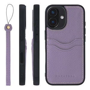 HANATORA for iPhone 16 �P�[�X �{�v �ϏՌ� �o���p�[�^ �X�}�z�P�[�X �X�}�z �X�g���b�v �t�� �V�������N���U�[ �M�t�g �p�[�v�� CPGGZ-16-Purple