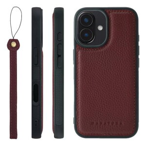 HANATORA for iPhone 16 �P�[�X �{�v �ϏՌ� �o���p�[�^ �X�}�z�P�[�X �X�}�z �X�g���b�v �t�� �V�������N���U�[ �M�t�g ���C�� SPGGZ-16-Wine