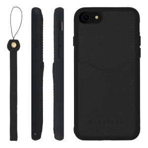 HANATORA for iPhone 8 7 SE3 SE2 (��3���� ��2����) �P�[�X �{�v �ϏՌ� �o���p�[�^ �X�}�z�P�[�X �X�}�z �X�g���b�v �t�� �V�������N���U�[ �M�t�g �u���b�N CPGGZ-8SE-Black