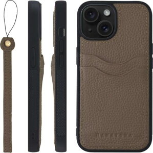 HANATORA for iPhone 15Plus �P�[�X �{�v �ϏՌ� �o���p�[�^ �X�}�z�P�[�X �X�}�z �X�g���b�v �t�� �V�������N���U�[ �M�t�g �g�[�v CPGGZ-15Plus-Taupe