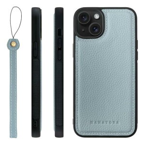 HANATORA for iPhone 15Plus �P�[�X �{�v �ϏՌ� �o���p�[�^ �X�}�z�P�[�X �X�}�z �X�g���b�v �t�� �V�������N���U�[ �M�t�g �u���[�O���[ SPGGZ-15Plus-BlueGray