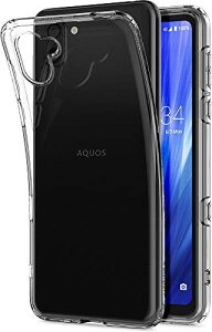 Spigen �X�}�z�P�[�X AQUOS R3 �P�[�X [ SHV44 SH-04L ] �Ή� �S�ʃN���A �X�g���b�v�z�[�� �Ռ� �z�� �w��h�~ TPU ���^ �y�� ���L�b�h�E�N���X�^��