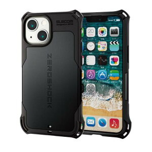 �G���R�� iPhone 13 mini �n�C�u���b�h�P�[�X ZEROSHOCK MAGKEEP �u���b�N PM-A21AZEROMBK