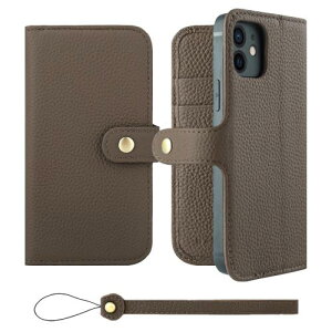 HANATORA iPhone12 P[X 蒠^ {v X}zP[X X}z X^h Xgbv t VNJ[tU[ Mtg xg }OlbgȂ g[v H0XB-12-Taupe Mtg aMtg  