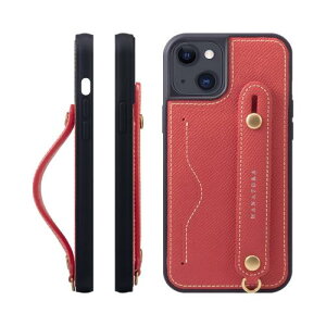 HANATORA for iPhone 15Plus �P�[�X �{�v �ϏՌ� �w�ʃx���g �J�[�h�|�P�b�g �X�}�z�P�[�X �X�}�z �X�^���h�@�\ �l�b�N �X�g���b�v �t�� �G���{�X���U�[ �M�t�g �}�O�l�b�g�Ȃ� ���b�h NCGH-15Plus-Red