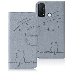 Rosbtib OPPO Reno5 A ケース 手帳型 Reno 5A ケース 流れ星子猫 オッポ Reno5A ケース 可愛い 猫柄 ねこ ネノ 5A CPH2013 ケース A002OP ケース 耐衝撃 Reno5 A スマホケース オシャレ 軽量 耐久性 スタンド機能
